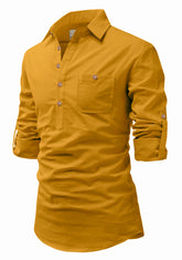 Mens Full Sleeve Casual Cotton Kurta
